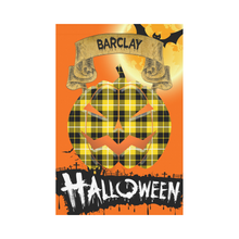 Load image into Gallery viewer, Barclay Dress Modern Tartan Jack O' Lantern Garden Flag / Halloween Home Decor NN4