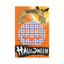 Load image into Gallery viewer, Boswell Modern Tartan Jack O' Lantern Garden Flag / Halloween Home Decor NN4