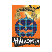 Load image into Gallery viewer, McCorquodale Tartan Jack O' Lantern Garden Flag / Halloween Home Decor NN6