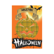 Load image into Gallery viewer, Houston Tartan Jack O' Lantern Garden Flag / Halloween Home Decor NN8