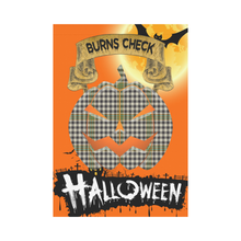 Load image into Gallery viewer, Burns Check Tartan Jack O' Lantern Garden Flag / Halloween Home Decor NN4