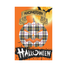 Load image into Gallery viewer, MacPherson Dress Modern Tartan Jack O' Lantern Garden Flag / Halloween Home Decor NN6