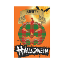 Load image into Gallery viewer, Burnett Ancient Tartan Jack O' Lantern Garden Flag / Halloween Home Decor NN4
