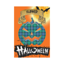 Load image into Gallery viewer, Flower Of Scotland Tartan Jack O' Lantern Garden Flag / Halloween Home Decor NN8