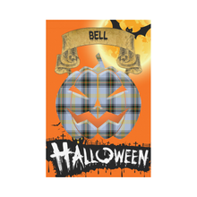 Load image into Gallery viewer, Bell of the Borders Tartan Jack O' Lantern Garden Flag / Halloween Home Decor NN4