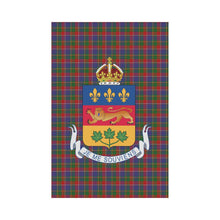 Load image into Gallery viewer, CANADA QUEBEC TARTAN COAT OF ARMS GARDEN FLAG  k9