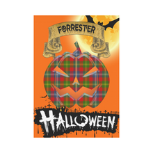 Load image into Gallery viewer, Forrester Tartan Jack O' Lantern Garden Flag / Halloween Home Decor NN8