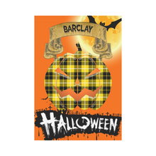 Load image into Gallery viewer, Barclay Dress Modern Tartan Jack O' Lantern Garden Flag / Halloween Home Decor NN4