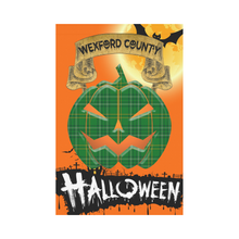 Load image into Gallery viewer, Wexford County Tartan Jack O' Lantern Garden Flag / Halloween Home Decor NN9