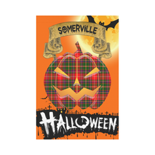 Load image into Gallery viewer, Somerville Tartan Jack O' Lantern Garden Flag / Halloween Home Decor NN9