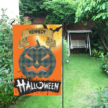 Load image into Gallery viewer, Kennedy Modern Tartan Jack O' Lantern Garden Flag / Halloween Home Decor NN8