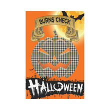 Load image into Gallery viewer, Burns Check Tartan Jack O' Lantern Garden Flag / Halloween Home Decor NN4