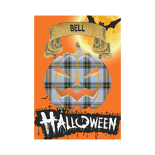 Load image into Gallery viewer, Bell of the Borders Tartan Jack O' Lantern Garden Flag / Halloween Home Decor NN4