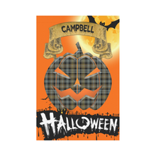 Load image into Gallery viewer, Campbell Argyll Weathered Tartan Jack O' Lantern Garden Flag / Halloween Home Decor NN4
