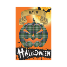 Load image into Gallery viewer, Blyth Tartan Jack O' Lantern Garden Flag / Halloween Home Decor NN4