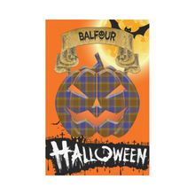 Load image into Gallery viewer, Balfour Modern Tartan Jack O' Lantern Garden Flag / Halloween Home Decor NN4