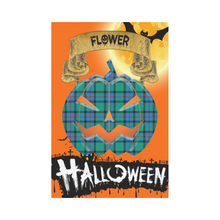 Load image into Gallery viewer, Flower Of Scotland Tartan Jack O' Lantern Garden Flag / Halloween Home Decor NN8