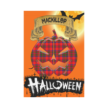 Load image into Gallery viewer, MacKillop Tartan Jack O' Lantern Garden Flag / Halloween Home Decor NN6
