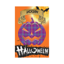 Load image into Gallery viewer, Jackson Tartan Jack O' Lantern Garden Flag / Halloween Home Decor NN8