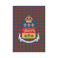 Load image into Gallery viewer, CANADA QUEBEC TARTAN COAT OF ARMS GARDEN FLAG  k9