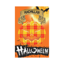 Load image into Gallery viewer, MacMillan Clan Tartan Jack O' Lantern Garden Flag / Halloween Home Decor NN6