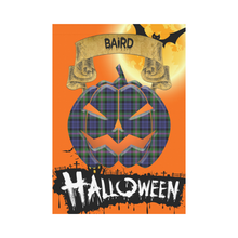 Load image into Gallery viewer, Baird Modern Tartan Jack O' Lantern Garden Flag / Halloween Home Decor NN4
