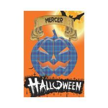 Load image into Gallery viewer, Mercer Modern Tartan Jack O' Lantern Garden Flag / Halloween Home Decor NN6