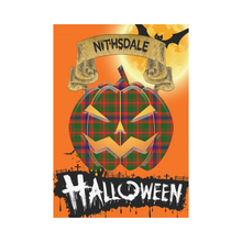 Load image into Gallery viewer, Nithsdale District Tartan Jack O' Lantern Garden Flag / Halloween Home Decor NN9