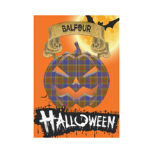 Load image into Gallery viewer, Balfour Modern Tartan Jack O' Lantern Garden Flag / Halloween Home Decor NN4