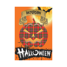 Load image into Gallery viewer, Paterson Tartan Jack O' Lantern Garden Flag / Halloween Home Decor NN9