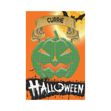 Load image into Gallery viewer, Currie Tartan Jack O' Lantern Garden Flag / Halloween Home Decor NN4