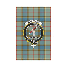 Load image into Gallery viewer, Balfour Blue Tartan Flag Clan Badge