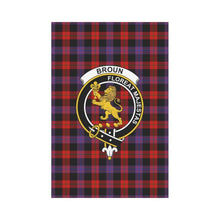 Load image into Gallery viewer, Broun (Brown) Tartan Flag Clan Badge