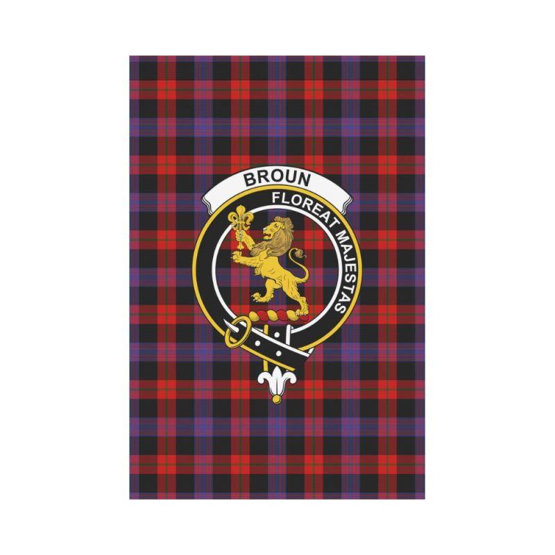 Broun (Brown) Tartan Flag Clan Badge