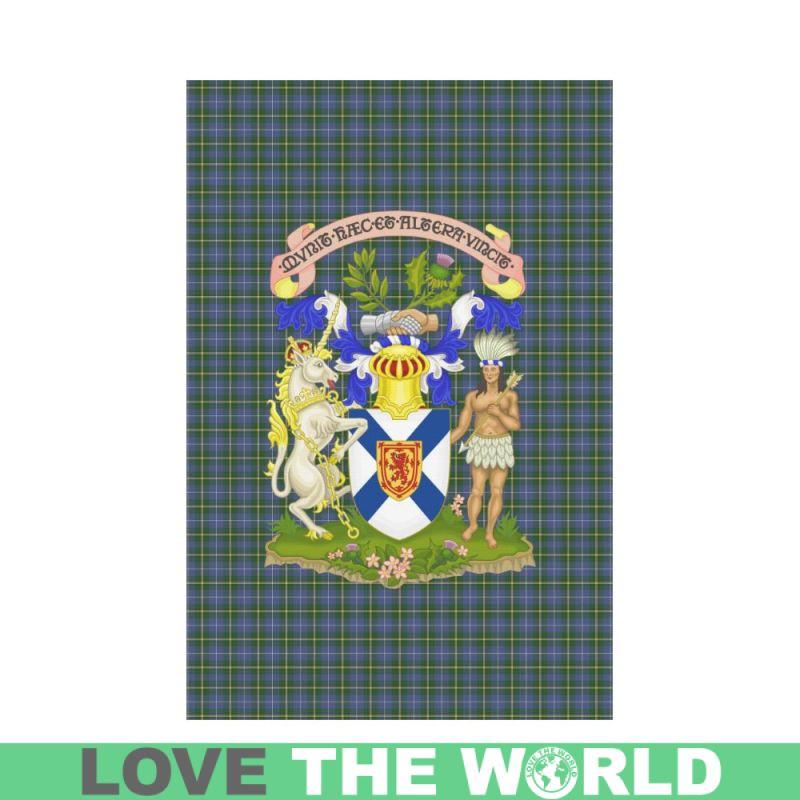 Nova Scotia Tartan Coat Of Arms Garden Flag K5