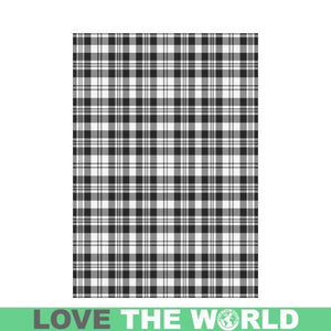 Scott Black White Modern Tartan Flag K7