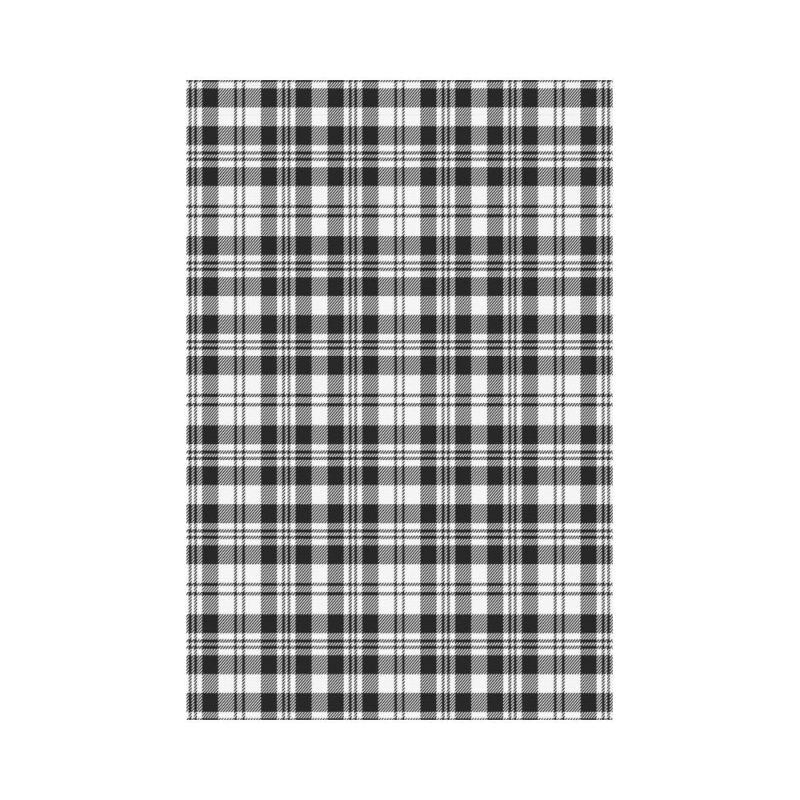 Scott Black White Modern Tartan Flag